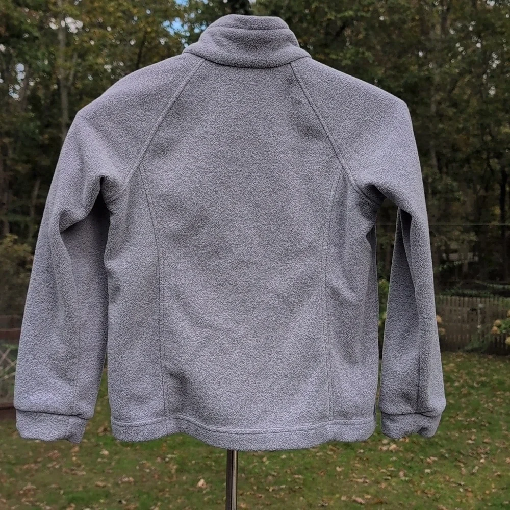 Columbia Heather Gray Full-Zip Kids Fleece Jacket
